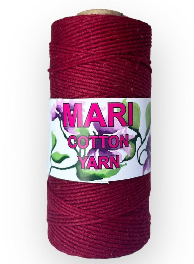 MARI - Recycled Cotton Crochet Yarn - Thinner - (Red Maroon, Thinner Yarn - 100 Grams - 275 Metres) - Image 1